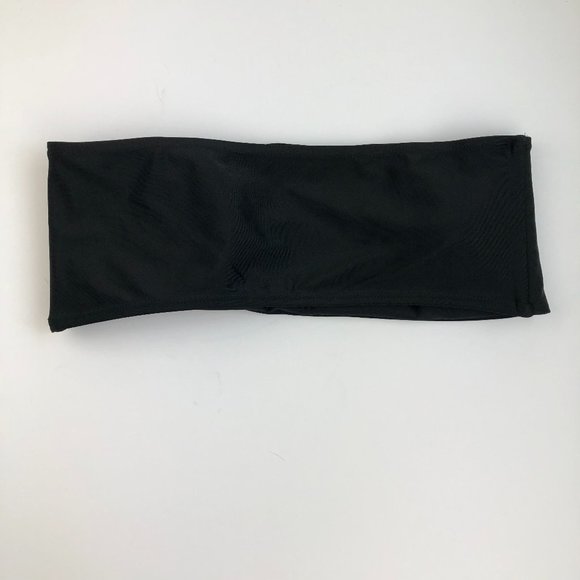 NEW Bandeau Beachy Black Bikini Top Coastal Vacation Festival Boho - Picture 2 of 10
